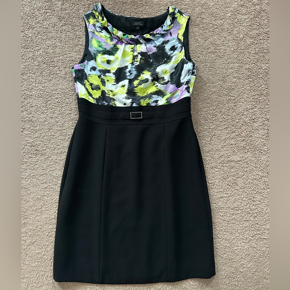 TAHARI Arthur S. Levine Women’s Sleeveless Dress with Abstract Print Size 14